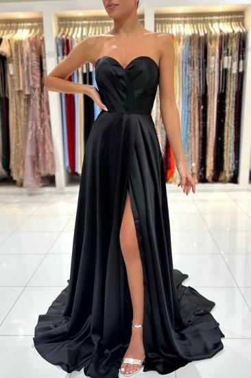 Einfache Abendkleider schwarz | Lange Ballkleider billig_1