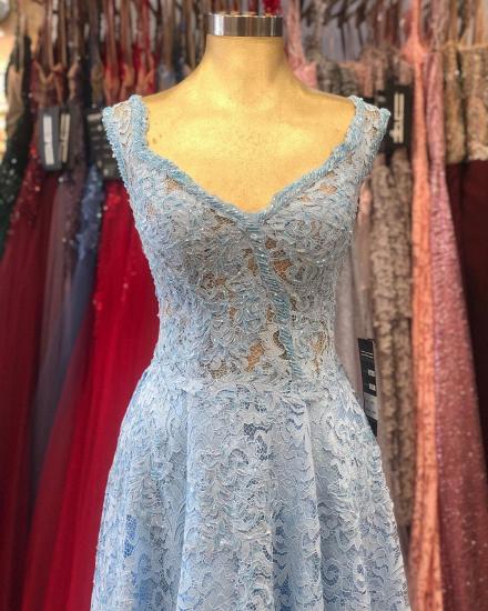 Stunning Sleeveless A-line Sky Blue Evening Maxi Dress_4
