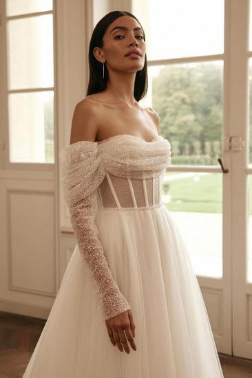 Designer wedding dresses A line | Wedding Dresses With Glitter_3