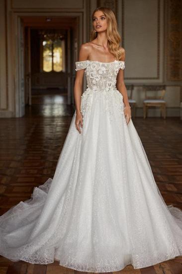 Designer Wedding Dresses With Glitter | Wedding dresses A line lace_1