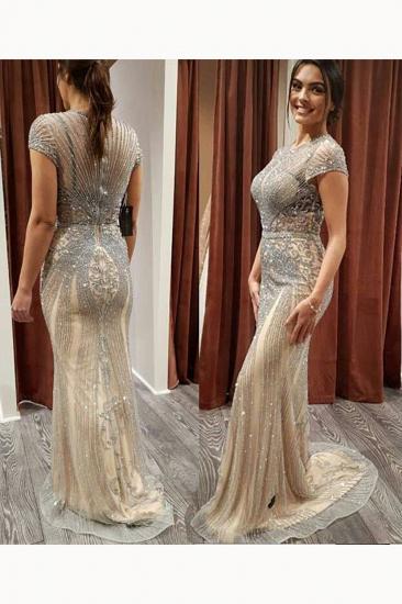 Luxury Mermaid Halter Rhinestones Prom Dress with Tassel | Sparkle Formal Evening Dresses_16