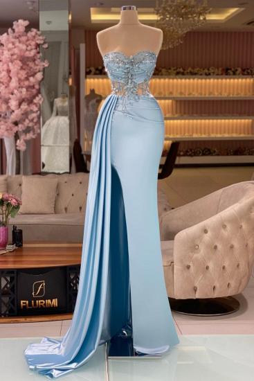 Long Blue Evening Dresses Cheap | Glitter prom dresses