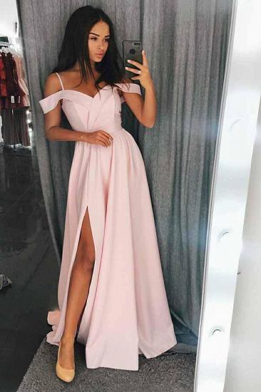 Amazing Cheap Prom Dresses 2022 | Side Slit Spaghetti Straps Sexy Formal Dresses_4