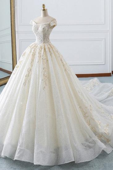 TsClothzone Sparkly Sequined Off-the-Shoulder Wedding Dress Ball Gown Sweetheart Appliques Bridal Gowns Online_5