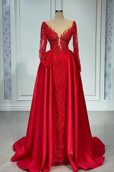 Vintage Sweetheart Lace Long Sleeve A Line Prom Dresses Evening Gown_1