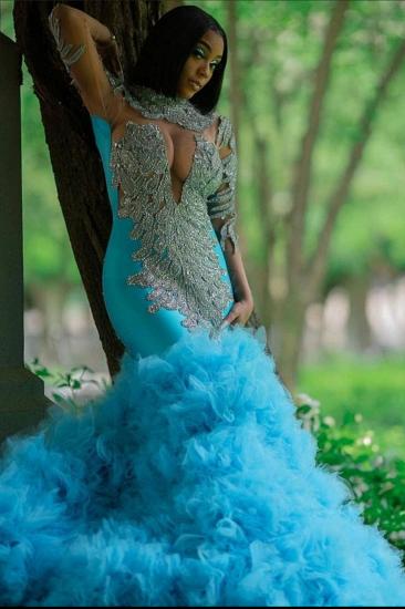 Glamouröse schlanke Meerjungfrau Abendkleider mit Ärmeln Braut- und Abendgarderobe