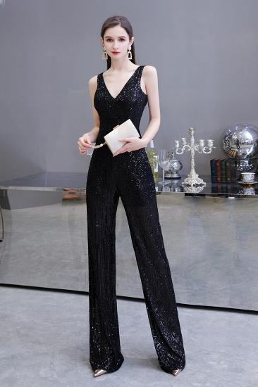 Sexy Shining V-neck Silver Sequin Sleeveless Prom Jumpsuit_19