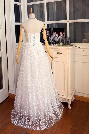 TsClothzone Gorgeous Sweetheart Long Spaghetti Straps Wedding Dress Sleeveless Appliques Bridal Gowns On Sale_6
