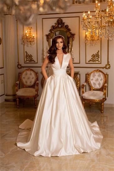 Simple Wedding Dresses Cream | Wedding dresses A line_1