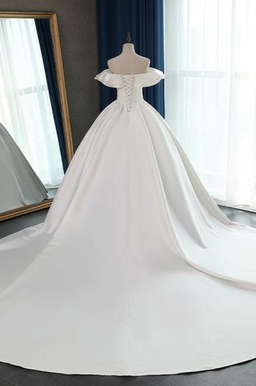 TsClothzone Stylish Strapless Sweetheart Satin Wedding Dress Ruffles Sleeveless Ball Gowns Bridal Gowns On Sale_3