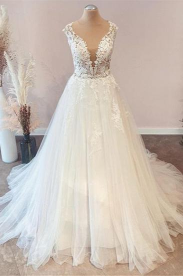 Designer wedding dresses A line | Wedding dresses with lace_1