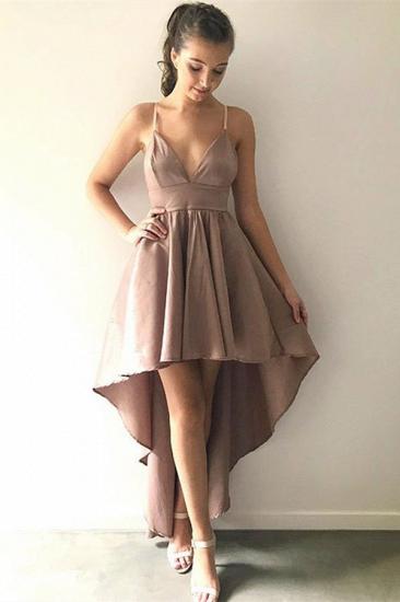 Sexy Simple Hi-Lo Homecoming Dresses | 2022 Spaghetti Straps Backless Hoco Dresses