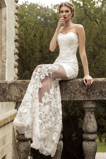 Sweetheart Tulle Court Train Bridal Dress Lace Appliques 2022 Wedding Dress_1