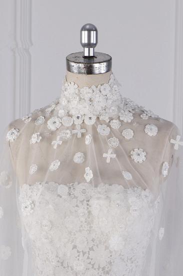 TsClothzone Chic High-Neck-Tüll-Spitze-Hochzeitskleid-Applikationen mit Perlenstickerei langen Ärmeln Brautkleider im Angebot_5