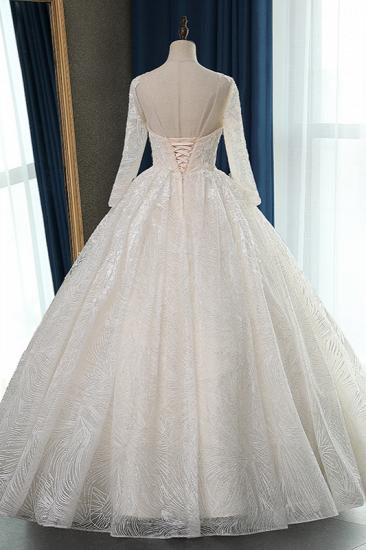 TsClothzone Glamorous Ballkleid Juwel Applikationen Brautkleid mit langen Ärmeln Brautkleider Online_3
