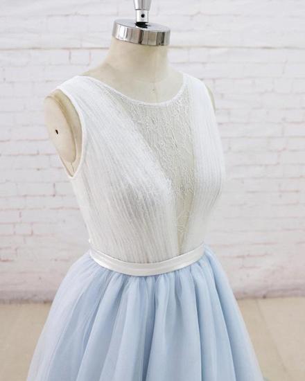 TsClothzone Gorgeous Light Blue Tulle Lace Wedding Dress Sheer Back Summer Bridal Gowns On Sale_5