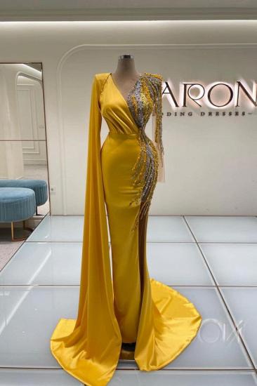 Cheap Long Gold Evening Dresses | Glitter prom dresses_1