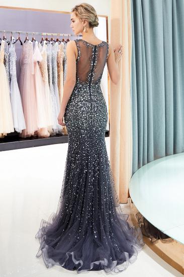 MAY | Mermaid Floor Length V-neck Sleeveless Crystals Beading Formal Party Dresses_18