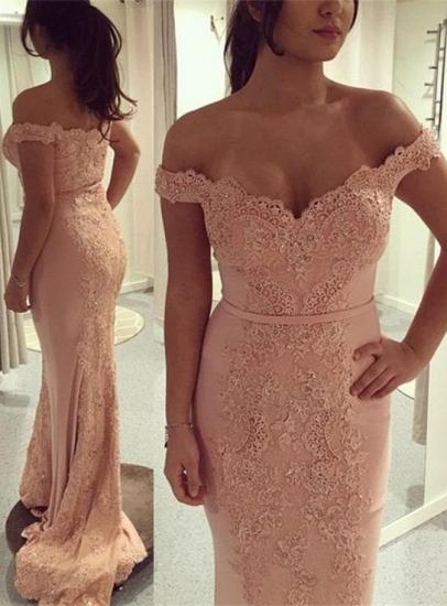 Glamorous Mermaid Off-the-Shoulder Evening Dresses 2022 Lace Appliques Prom Dresses