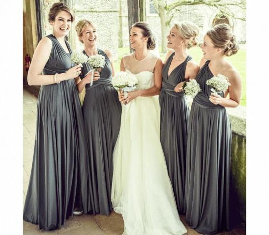 Charcoal Gray Infinity Bridesmaid Dress In   53 Colors_2