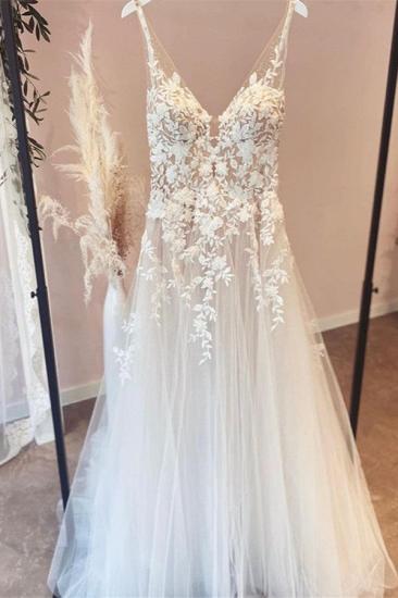 Boho wedding dresses A line | Wedding dresses lace online_1