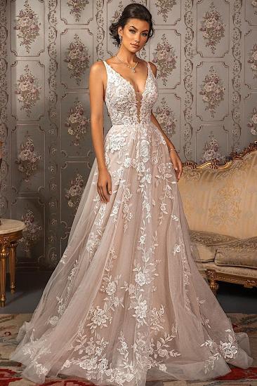 Beautiful Wedding Dresses A Line Lace | Backless Wedding Dresses Online_1