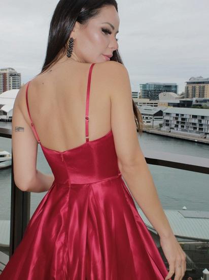 Luxury ball gown Red sweetheart a-line prom dress_3