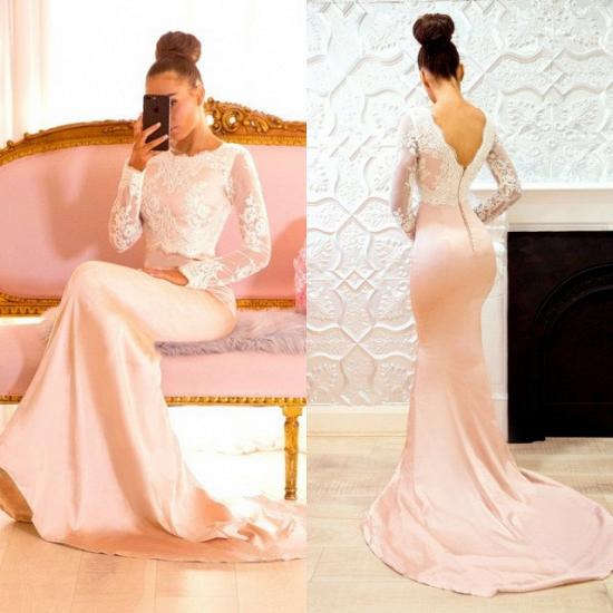 Long-Sleeve Lace Bridesmaid Dress | Mermaid Long Formal Wear_2
