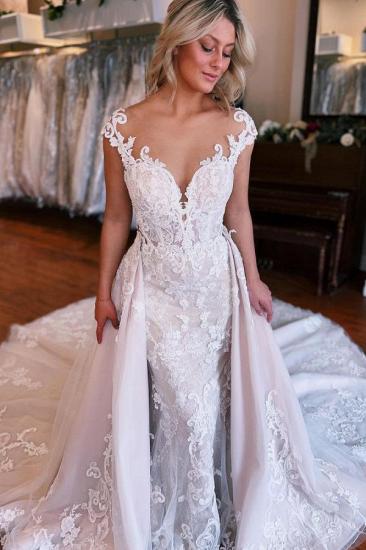 Luxury Wedding Dresses A Line Lace | Wedding dresses with a train_4