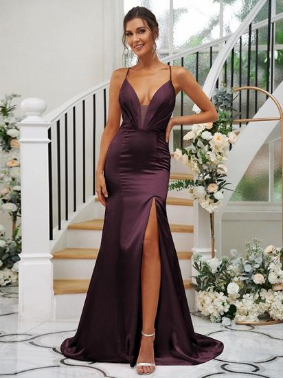 Pink Simple Split Evening Dress | Long Prom Dress Cheap_18