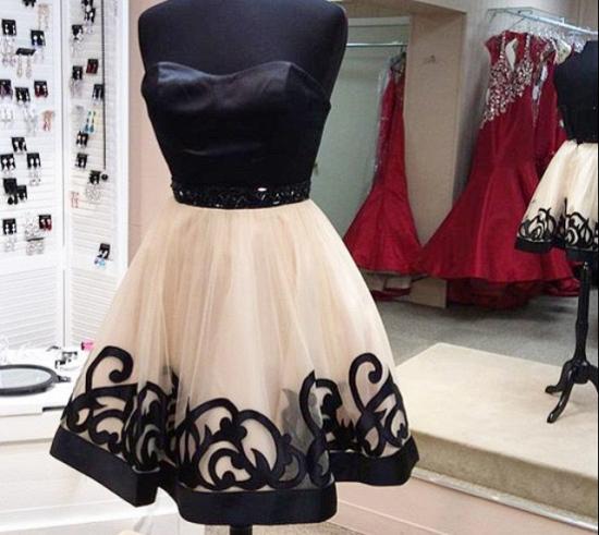 Simple Cute Sweetheart Mini Homecoming Dress Popular Cheap Tulle Short Dress Under 100_2