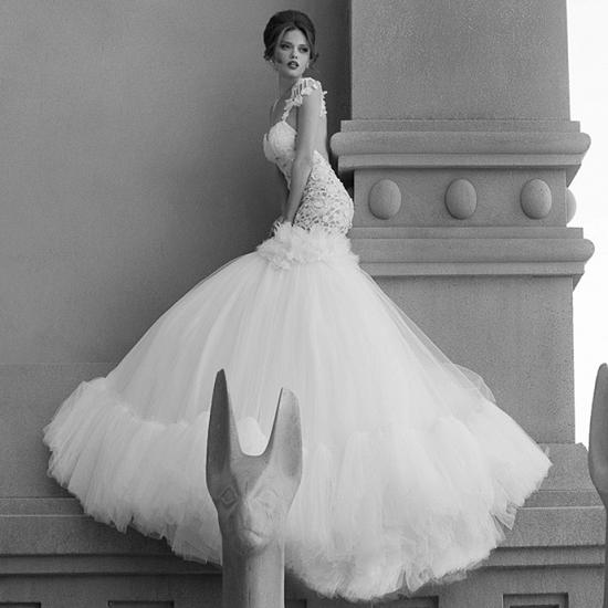 New Style Mermaid Tulle Wedding Dresses 2022 Lace Open Back Sleeveless Bridal Gowns_3