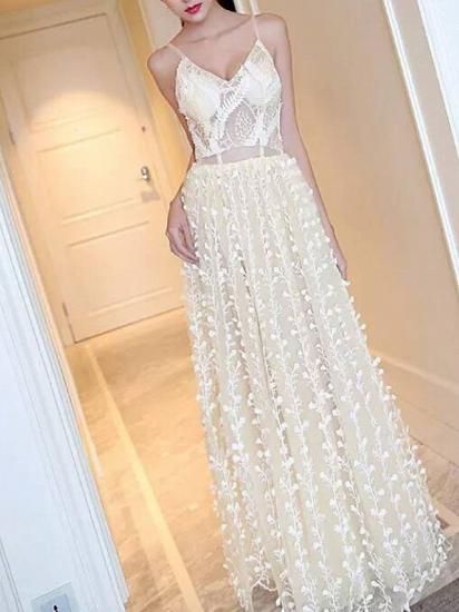 Simple A-Line Wedding Dresses V-Neck Lace Tulle Casual Beach Plus Size Bridal Gowns with Sweep Train