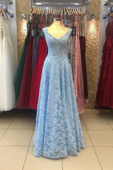 Stunning Sleeveless A-line Sky Blue Evening Maxi Dress