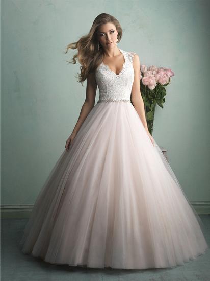 Romantic See-Through A-Line Wedding Dress V-neck Tulle Straps Sexy Backless Bridal Gowns Illusion Detail with Sweep Train