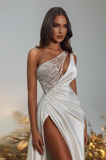 Elegant evening dresses long glitter | White Prom Dresses Cheap_2