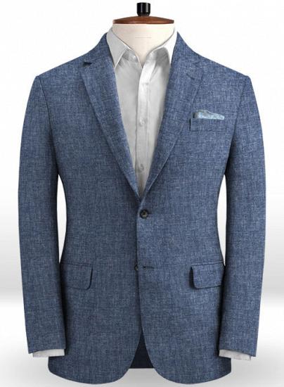 Exquisite and luxurious blue linen suit ｜A suit with full of personality_2