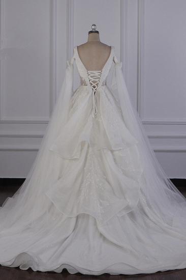 TsClothzone Luxus-Hochzeitskleid mit V-Ausschnitt, Tüll, ärmellos, Pailletten, Brautkleider im Angebot_3
