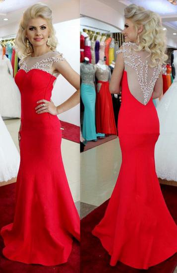 Sexy Mermaid Prom Dress Red Beading 2022 Evening Dress