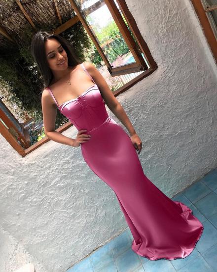 Spaghetti Straps Sexy Mint Evening Dresses Cheap | Sleeveless Mermaid Long 2022 Formal Prom Dress_5
