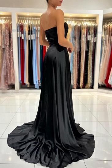 Simple evening dresses black | Long Prom Dresses Cheap_3
