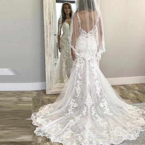 Sexy Sleeveless Column Lace Wedding Dress Online_2