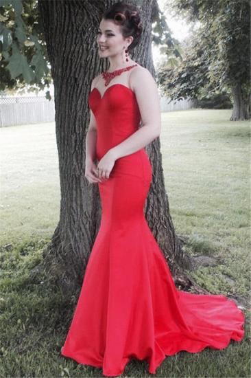 Red Cheap Sexy Mermaid Long Evening Dress Vintage Sweep Train Plus Size Formal Occasion Dresses