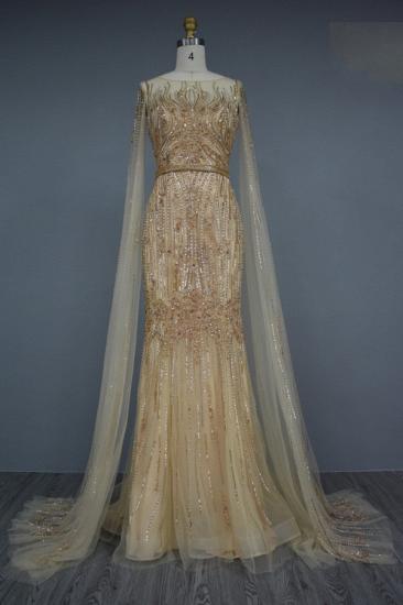Extravagant evening dresses long gold | Glitter prom dresses_2