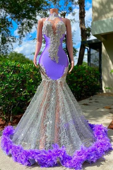 Sexy prom dresses long glitter | Purple evening dresses online