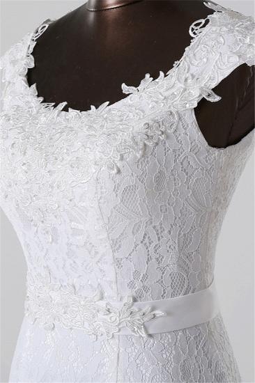 TsClothzone Gorgeous Lace Jewel Mermaid White Brautkleider mit Applikationen Online_5