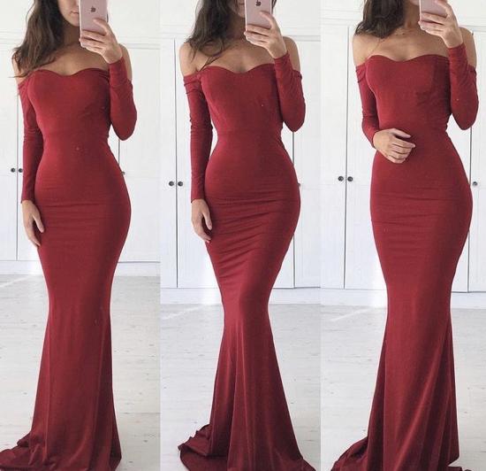 Long Sleeve Off The Shoulder Evening Dress Cheap 2022 Sexy Bodycon Formal Dress