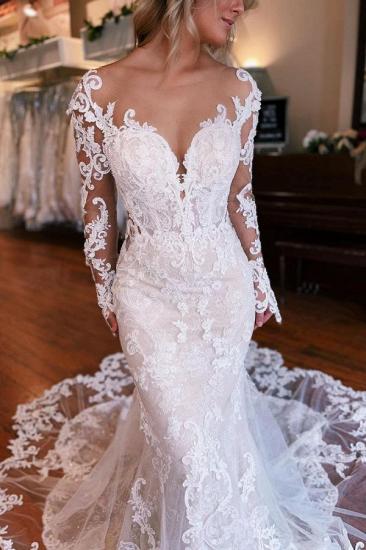 Vintage Hochzeitskleid A-Linie Spitze | Brautkleider mit Ärmeln_6