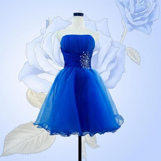 Cute Strapless Crystal Mini Homecoming Dress New Arrival Custom Made Short Cocktail Dress