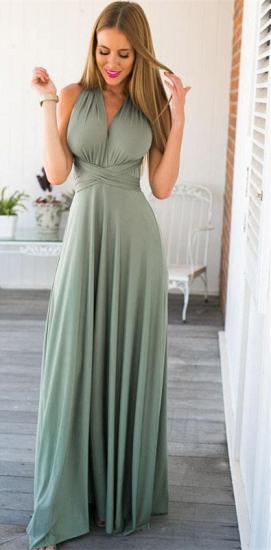 Sexy Halter Open Back Evening Dress Sleeveless Formal Dress with Back Sash_1